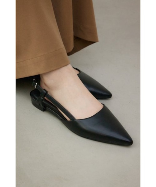 バックオープンローヒールパンプス