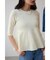 ペプラム5分袖ニットトップス