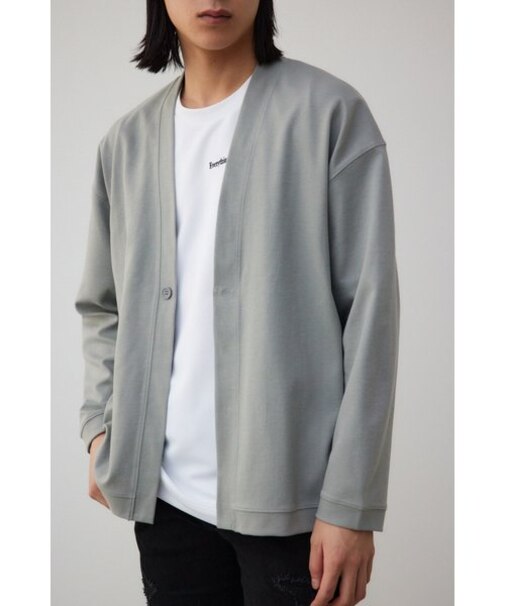 ツイルワンボタンカーディガン