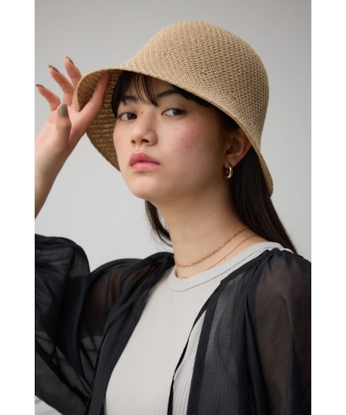 ニット編み帽子