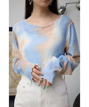 タイダイリブカットソー