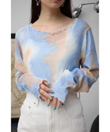 タイダイリブカットソー