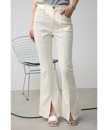 センタースリットカラーフレアパンツ