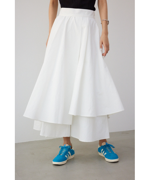 【PLUS】タックワイドドレープパンツ