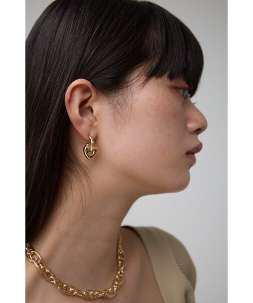 マルチチャームミニフープピアス