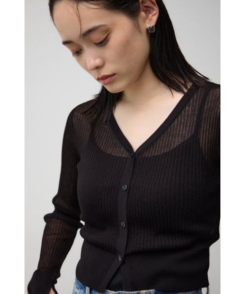 シアーリブショートカーデ