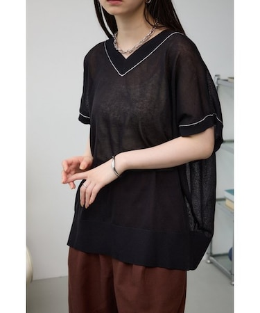 シアーワイドルーズニット