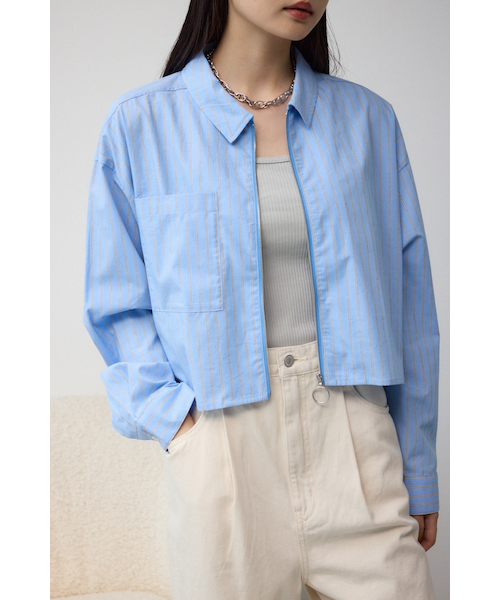 SHIPS any:〈洗濯機可能〉REPREVE ペプラム フリル ティアード シャツ