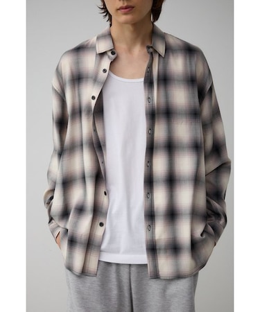 オンブレーチェックシャツ