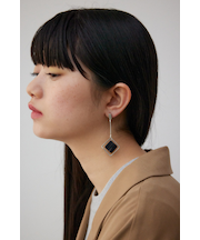 アクリル×メタルアシンメトリーピアス