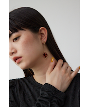 アクリル×メタルアシンメトリーピアス