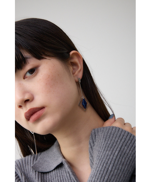 アクリル×メタルアシンメトリーピアス