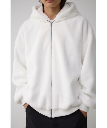 B-HEAT フェイクファーフーディーブルゾン