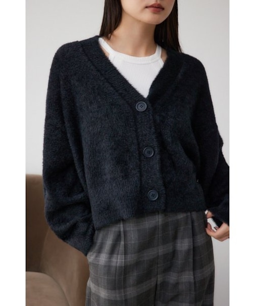 モヘヤライクニットカーディガン
