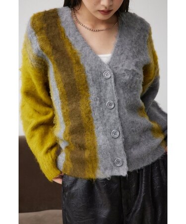 グラデーションシャギーニットカーディガン