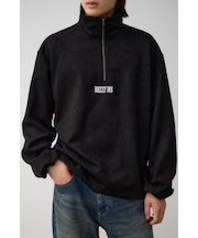 フェイクスウェードハーフジップPO