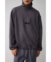 フェイクスウェードハーフジップPO