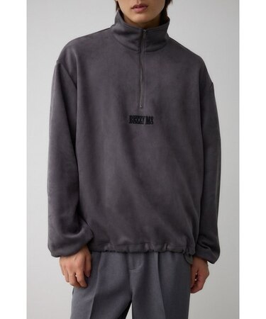 フェイクスウェードハーフジップPO