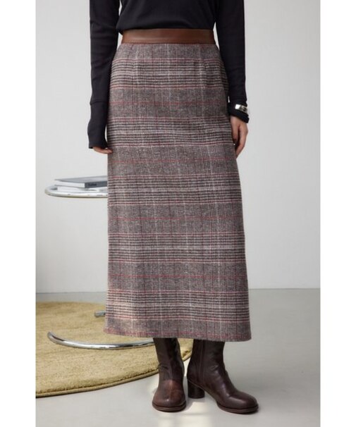 チェックロングスカート