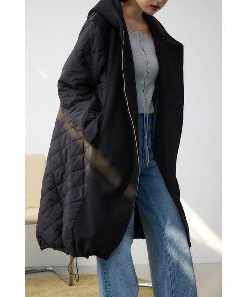 異素材切替キルティングロングコート｜アズールバイマウジーの通販