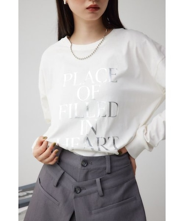 ハクプリントロングスリーブTシャツ