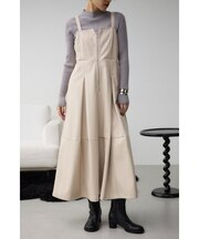 フェイクレザーZIPジャンパースカート