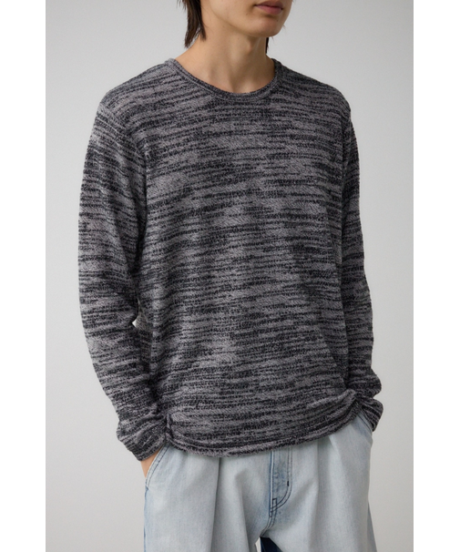 起毛スラブ長袖トップス