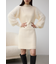 シャギースリーブミニニットワンピース