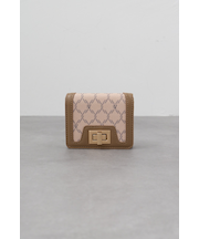 モノグラムパターンターンロックミニウォレット