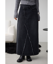 AZUL DENIM クロスウエストデニムスカート