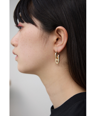 アンカーチェーンミニフープピアス