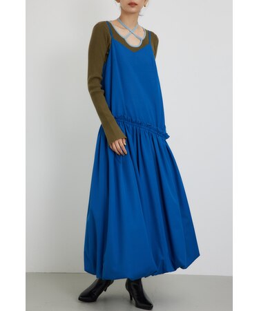 【PLUS】フリルバルーンキャミワンピース