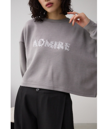 ラメロゴシシュウカットトップス