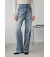 AZUL DENIM ラインストーンワイドデニム