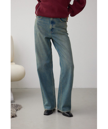 【堀田茜さん着用アイテム】AZUL DENIM ハイウエストワイドデニム