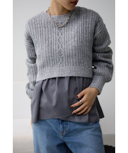 スパンコールニットトップス