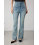 AZUL DENIM ハイウエストボタンフレアデニム