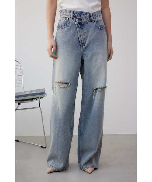 【新品】AZUL DENIM ダメージラップデニム Sサイズ AZUL DENIM ダメージラップデニム｜アズールバイマウジーの通販