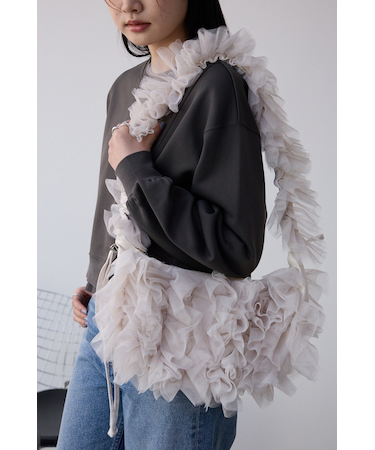 チュールフリルショルダーバッグ