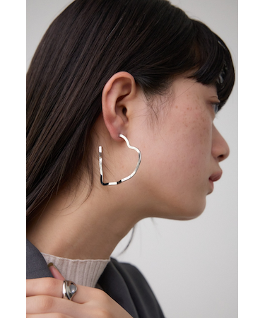 ニュアンスシェイプビッグフープピアス