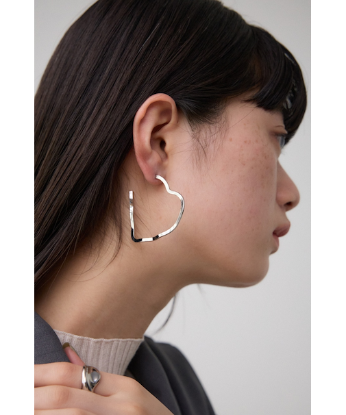 ニュアンスシェイプビッグフープピアス
