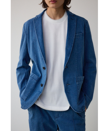 ストレッチデニムテーラードジャケット