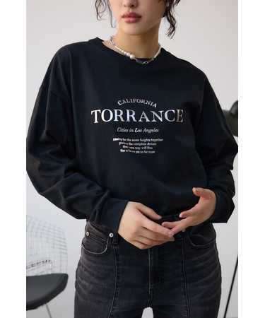 メタリックロゴロングTシャツ