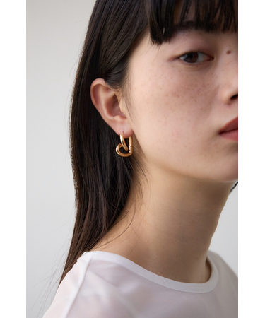 ニュアンスハートフープピアス