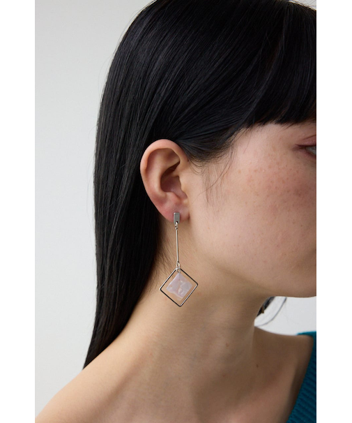 アクリル×メタルアシンメトリーピアス