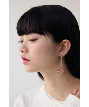 アクリル×メタルアシンメトリーピアス