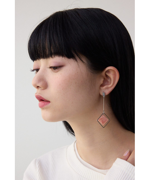 アクリル×メタルアシンメトリーピアス