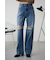 AZUL DENIM ダメージワイドデニム