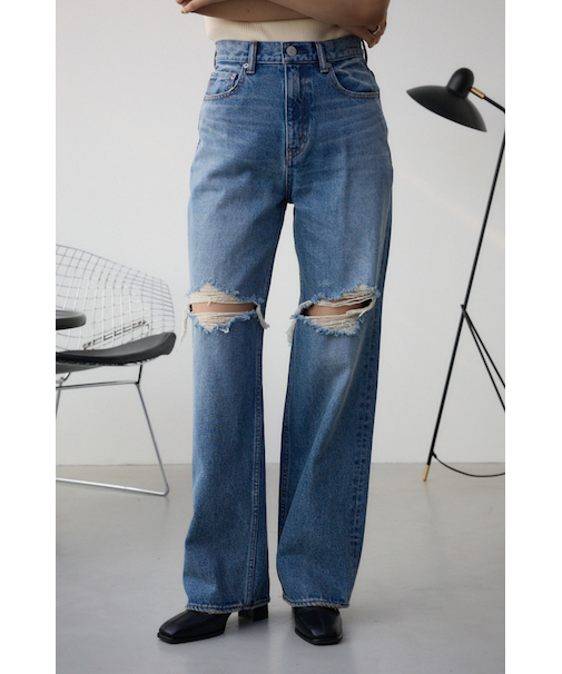 AZUL DENIM ダメージワイドデニム