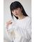 シアーネックリブトップス